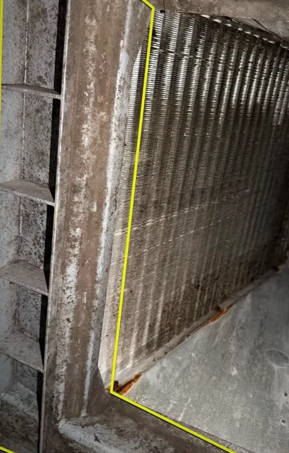 water damage restoration orlando AC condensate ceiling wall leakage from HVAC drain overflow