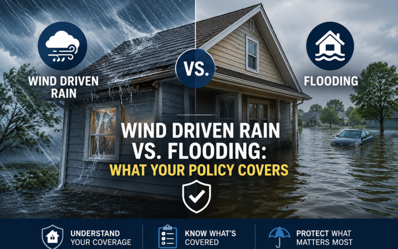 Wind Driven Rain vs. Flooding: What Your Policy Covers